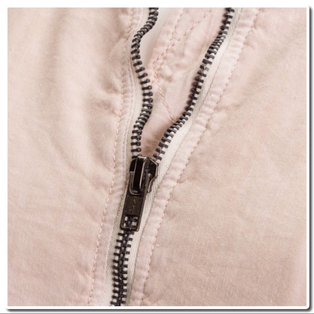 Free People Ruched Linen Bomber - Picture 7 of 8